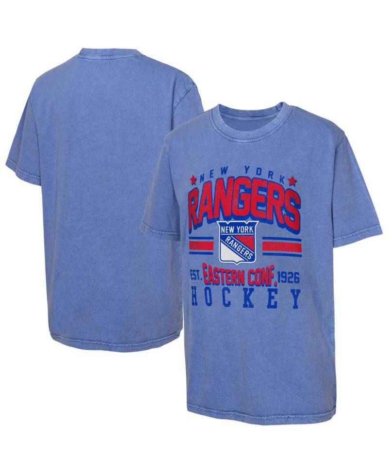 Big Boys and Girls Royal New York Rangers Sure Short T-Shirt