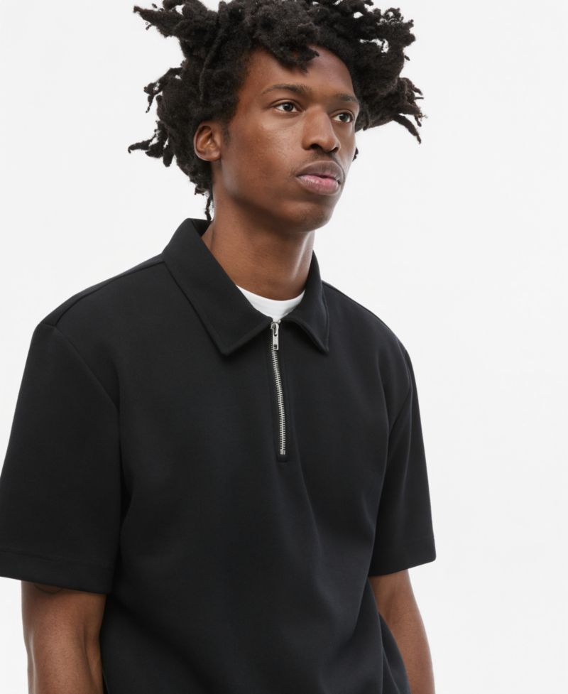 Men's Quarter-Zip Sweatshirt Polo