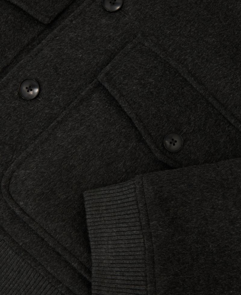 Men's Deluca Wool-Blend Flap-Pocket Bomber Jacket