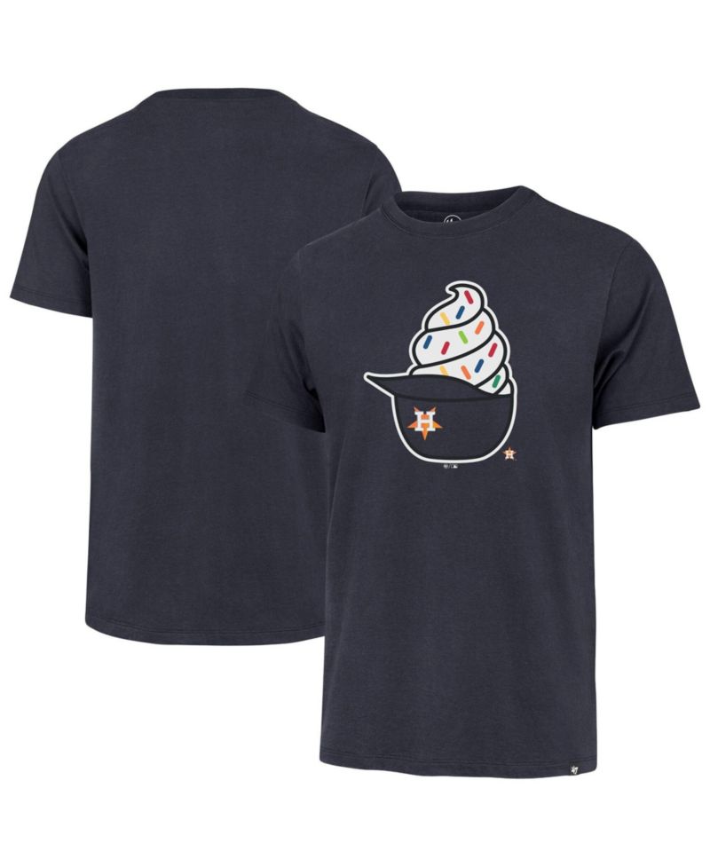 47 Brand Men's Navy Houston Astros Ice Cream Helmet Franklin T-Shirt