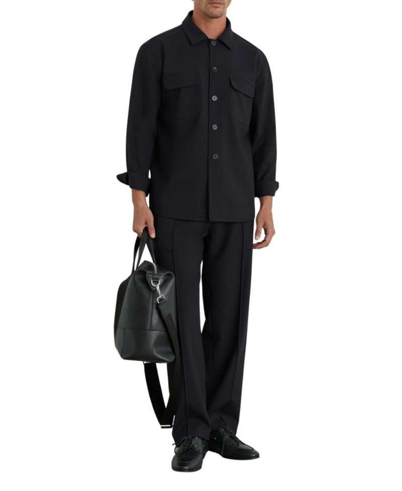 Men's Peshi Button Through Twin Pocket Overshirt