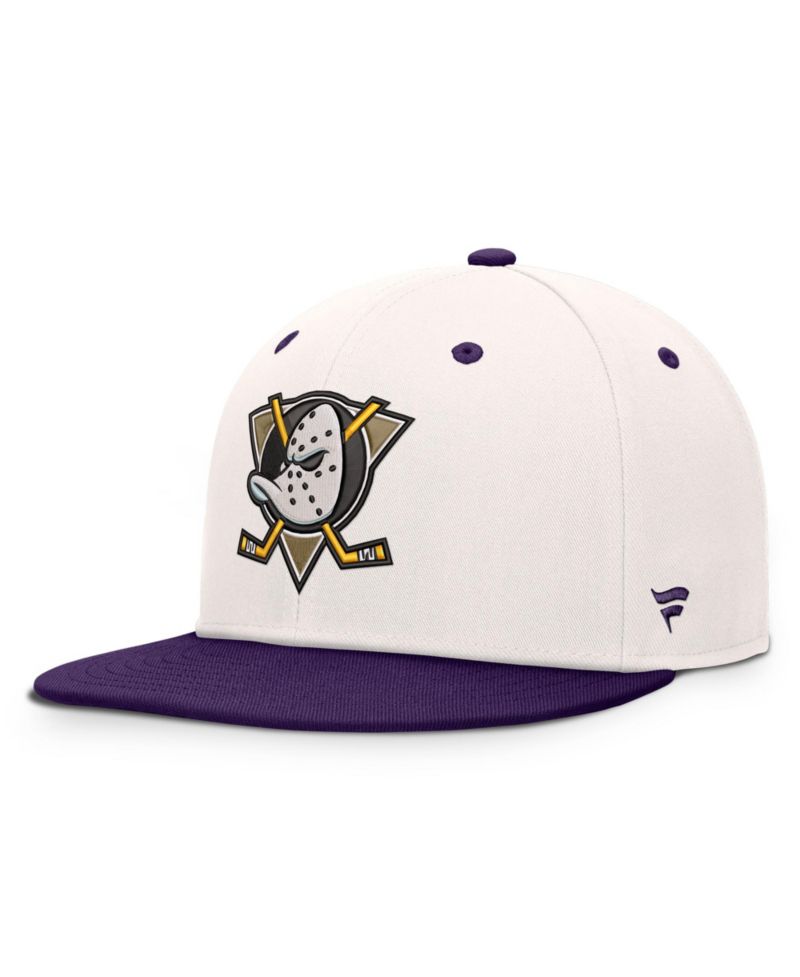 Men's Cream/Purple Anaheim Ducks Heritage Ballpark Snapback Hat