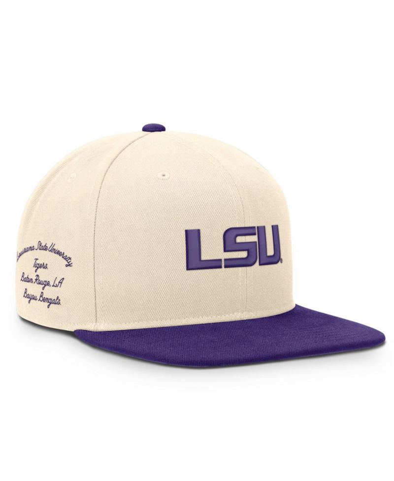 Men's and Women's Natural/Purple LSU Tigers Campus Prep snapback Hat