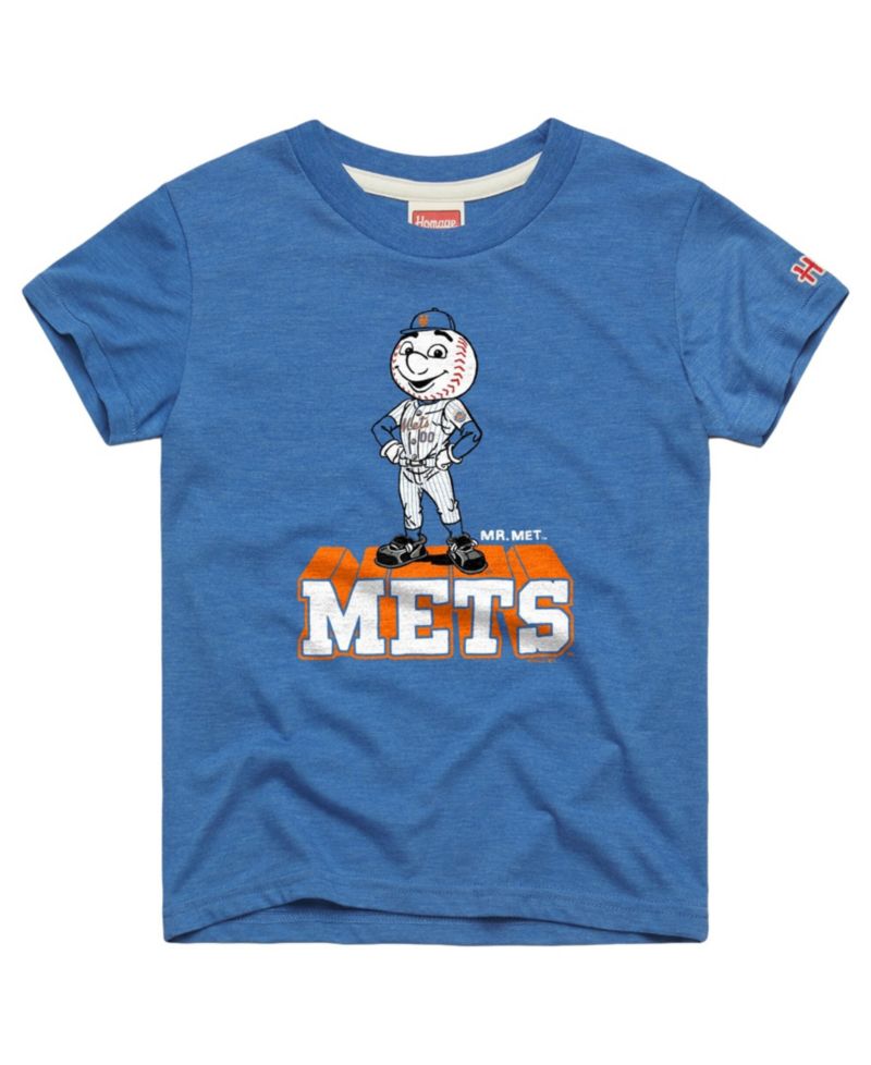 Big Boys and Girls Royal New York Mets Mascot Tri-Blend T-Shirt