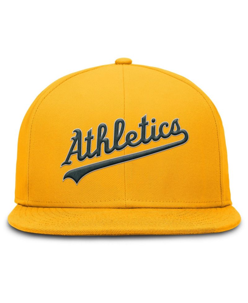Men's Gold Athletics Wordmark Dri-FIT Round Bill True Fitted Hat
