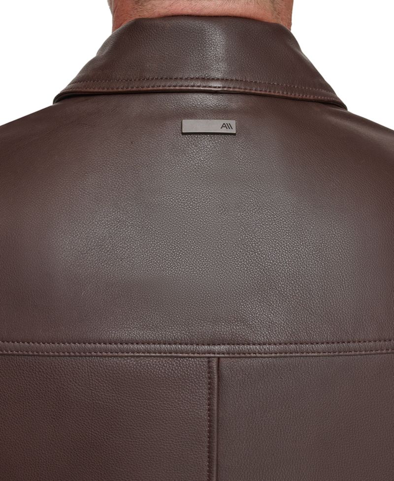 Men's Halen Genuine Pebbled Leather Trucker Jacket