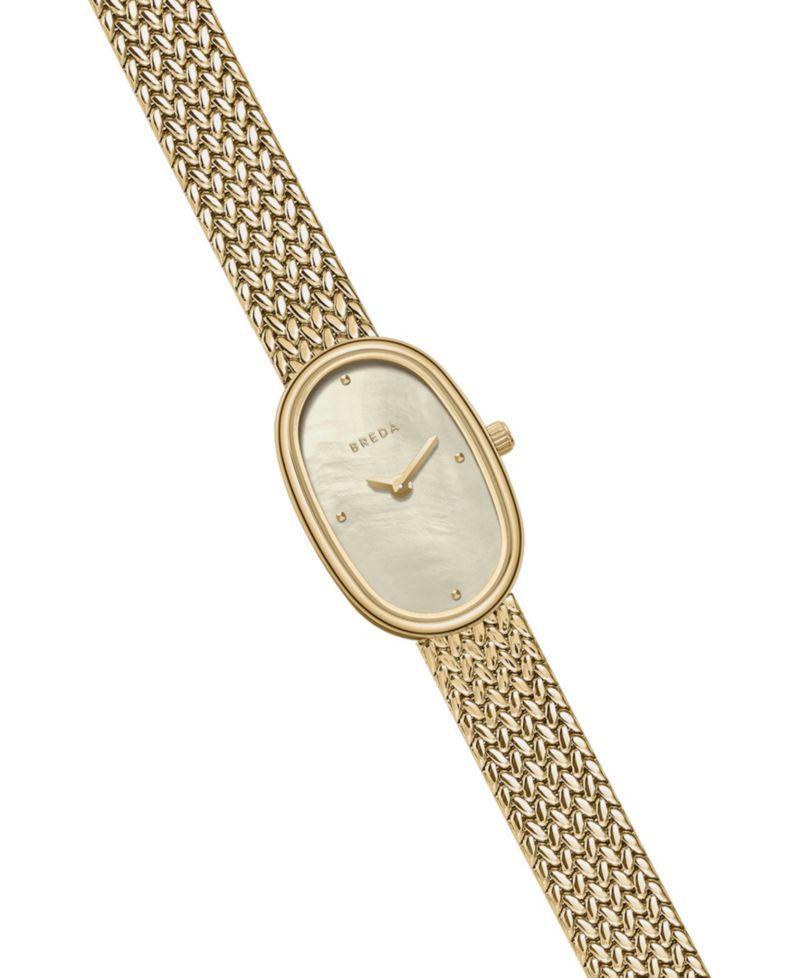 Women's 'Jane Tethered' Gold Stainless Steel Mesh Watch, 18mm