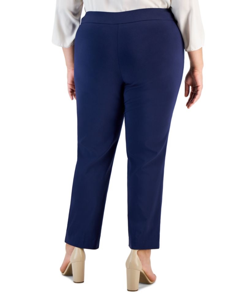Petite Studded-Rivet Slim-Leg Pants, Petite & Petite Short