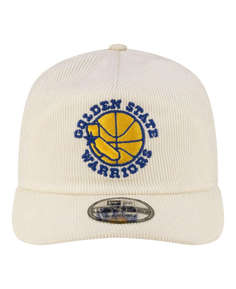 Men's White Golden State Warriors 19TWENTY 80s Chrome Corduroy Adjustable Hat