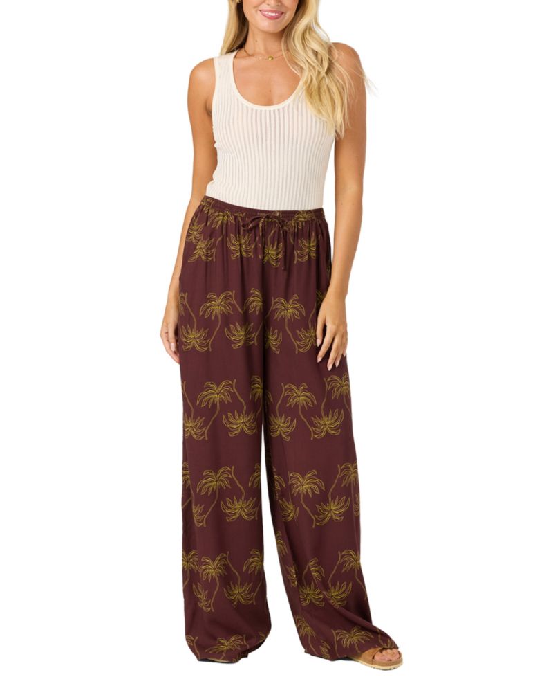 Women's Rosalie Palm Stripe Pull-On Pants