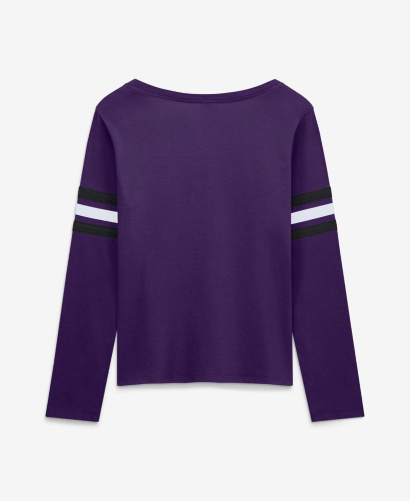 Women's Baltimore Ravens Team First Coverage Scheme Lace-Up Long-Sleeve T-Shirt