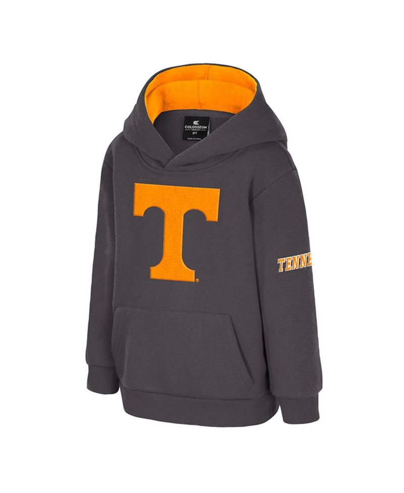Toddler Charcoal Tennessee Volunteers Big Logo Volume Fleece Pullover Hoodie
