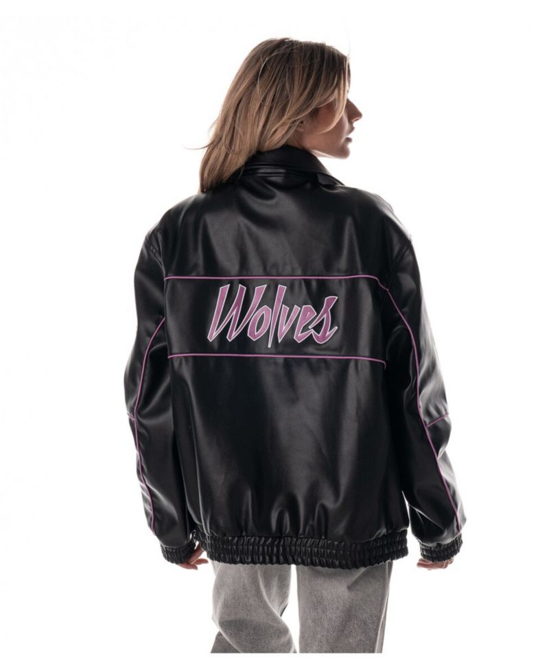Men's and Women's Black Minnesota Timberwolves City Edition Full-Snap Jacket