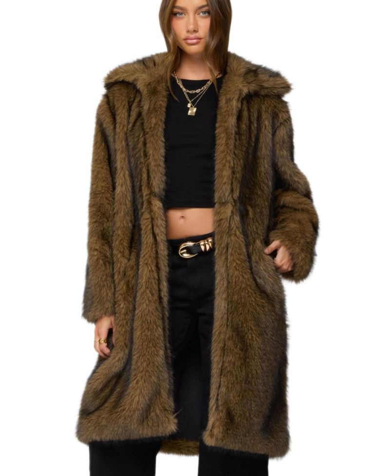 Women's Saphira Oversized Faux Fur Maxi Coat