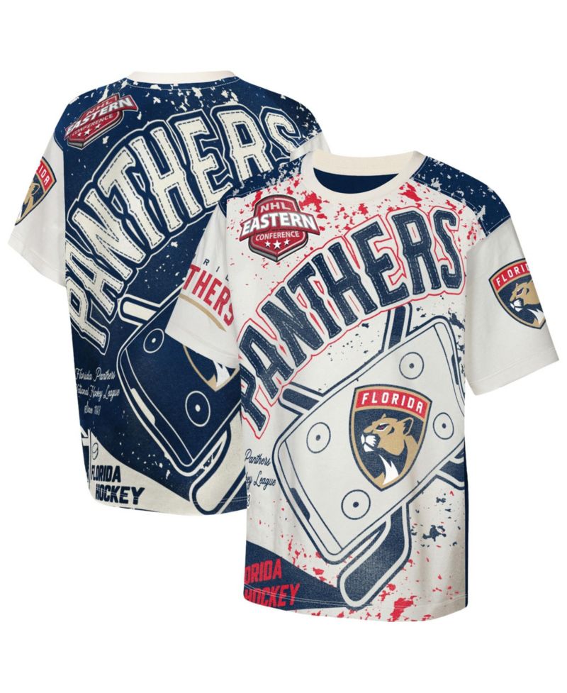 Big Boys and Girls Cream Florida Panthers Top Player T-Shirt
