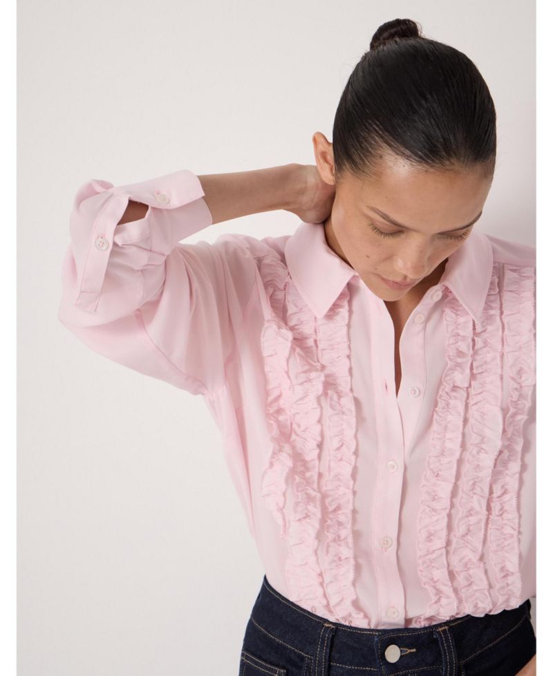 Women's Chiffon Ruffle Blouse