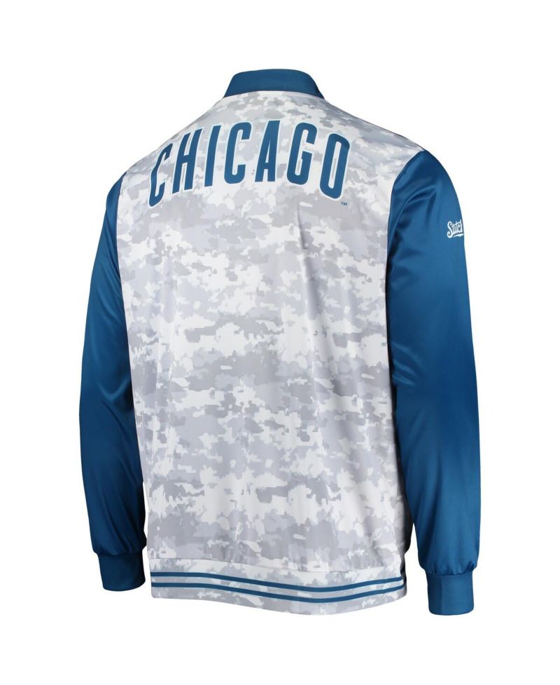 Men's Royal Chicago Cubs Camo Full-Zip Jacket