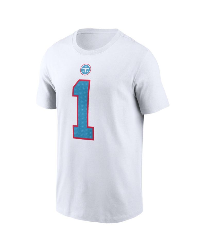 Men's Cameron Ward White Tennessee Titans Player Name & Number T-Shirt
