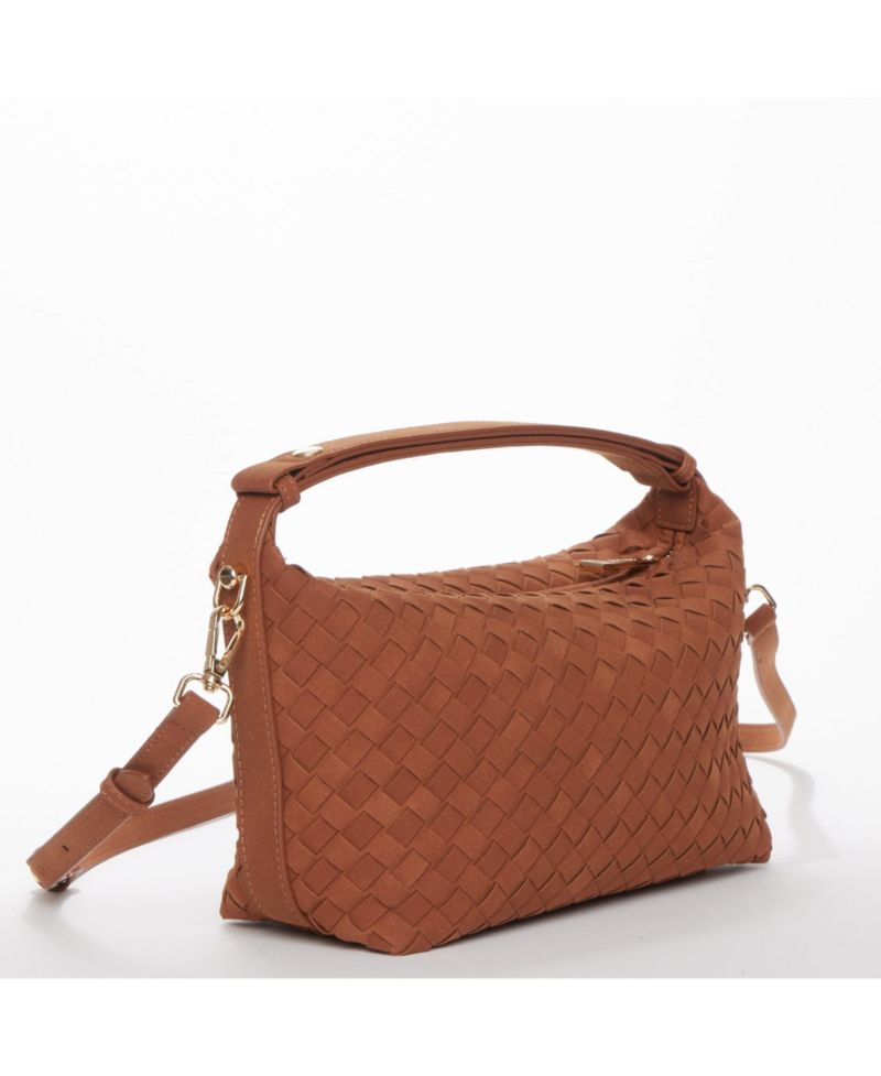 Denva Denim Baguette Shoulder Bag for Women East West Handbag Buckle Detail Casual Chic Everyday Purse