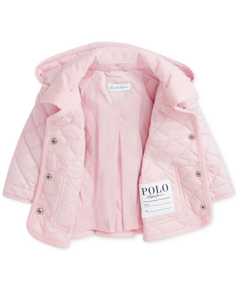 Baby Girls Quilted Hooded Coat