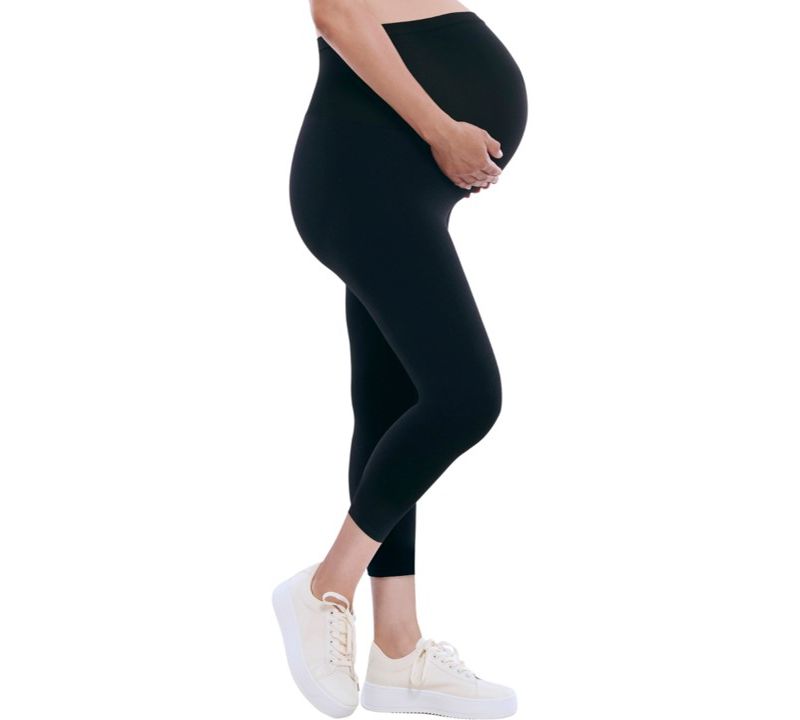 Maternity Essential Stretch Secret Fit Over the Belly Crop Leggings - Motherhood