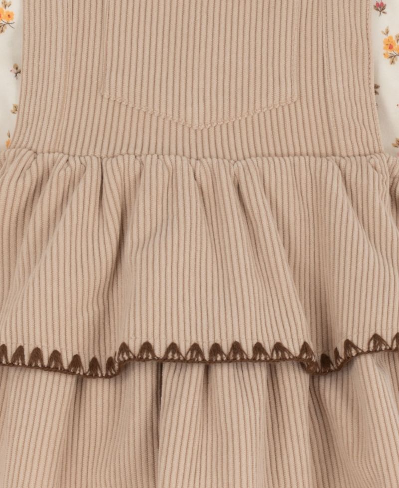 Baby Girls' Fall Corduroy Top and Romper, 2-Piece Set