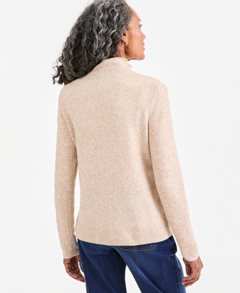 Petite Mock Neck Luxsoft Sweater