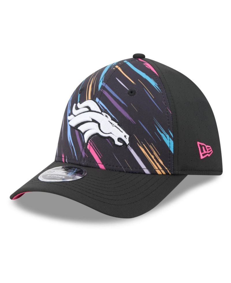 Men's Black Denver Broncos 2026 NFL Cruical Catch 39THIRTY M-Crown Stretch Hat