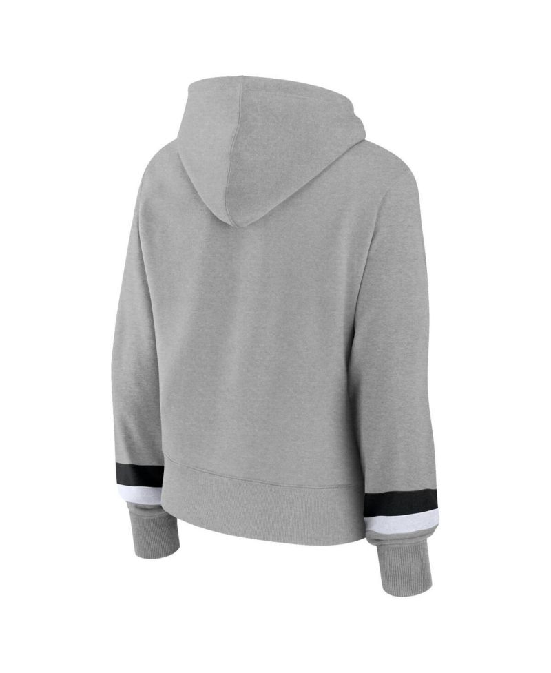 Women's Heather Gray Chicago Bulls Halftime Pullover Hoodie