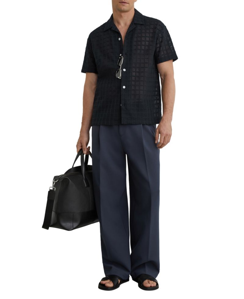 Men's Belardo Crochet Tile Cuban Shirt