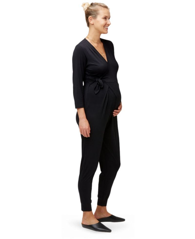 Amabella Maternity & Nursing Wrap Jumpsuit