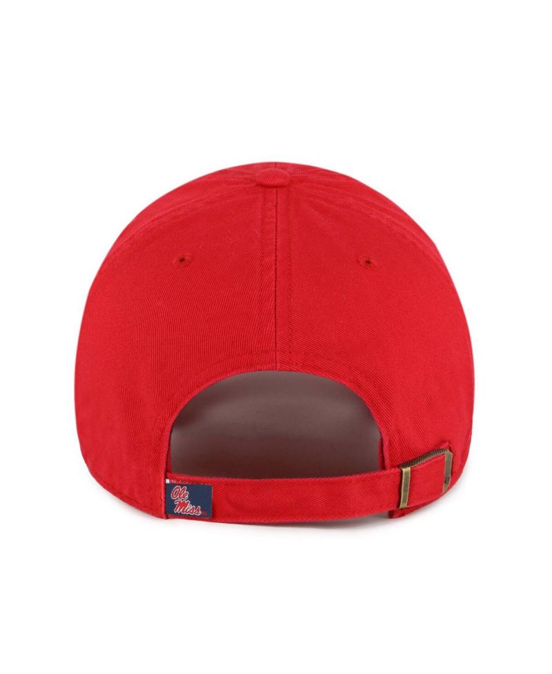 Men's Red Ole Miss Rebels Clean Up Adjustable Hat
