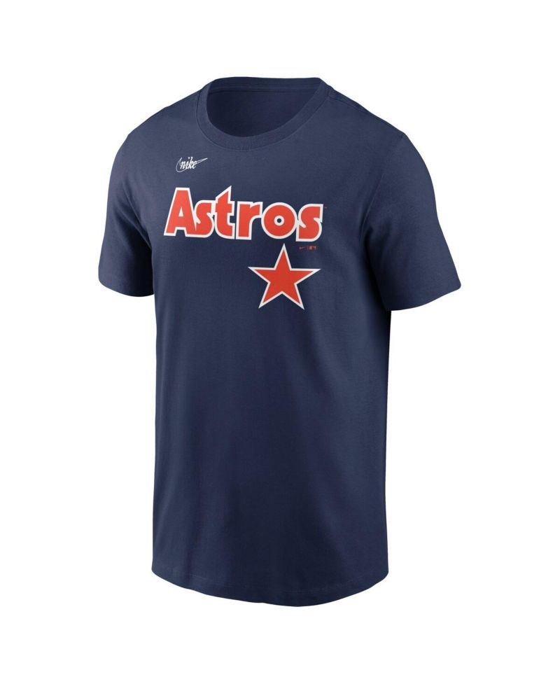 Men's Navy Houston Astros Cooperstown Wordmark T-Shirt