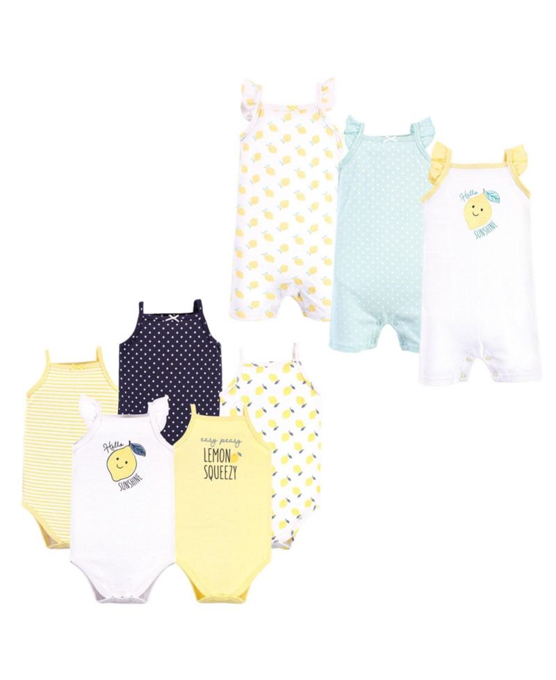 Cotton Bodysuits and Rompers, 8-Piece
