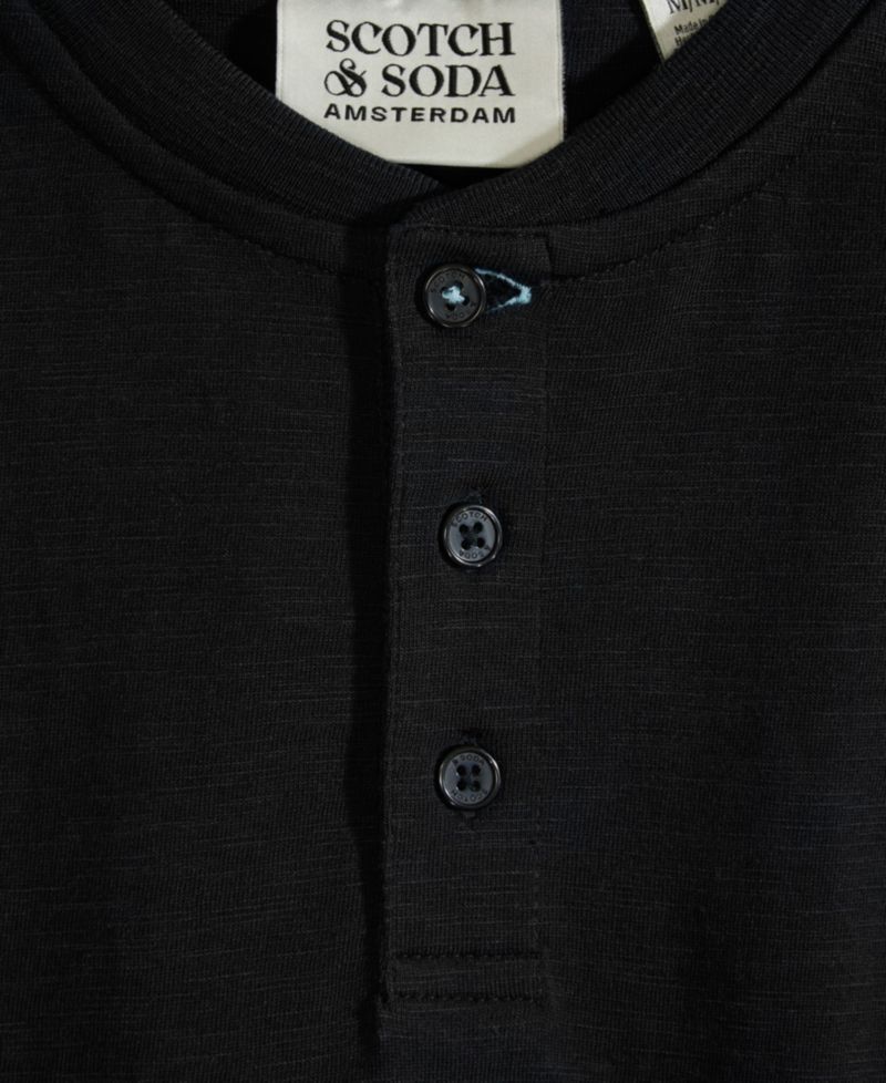 Big Boys Slub Jersey Henley T-Shirt