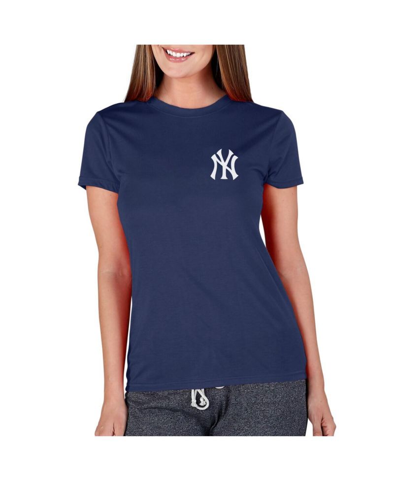Women's Navy New York Yankees Marathon Knit Top