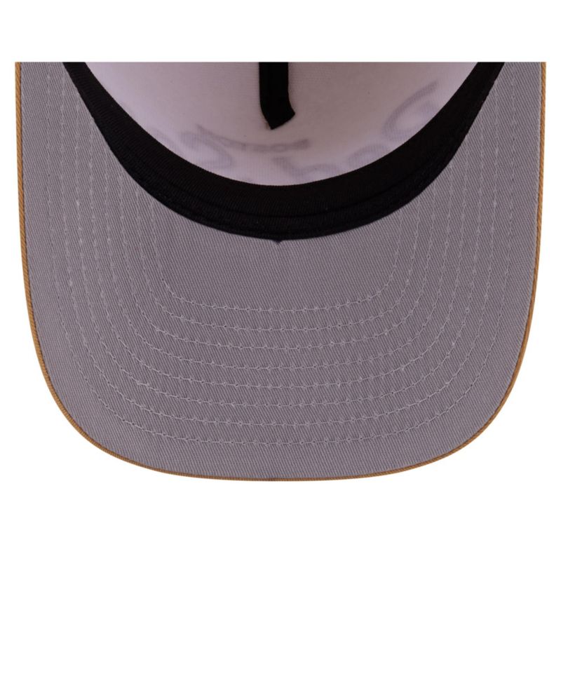 Men's Cream Boston Red Sox Herringbone 9FIFTY A-Frame Snapback Hat