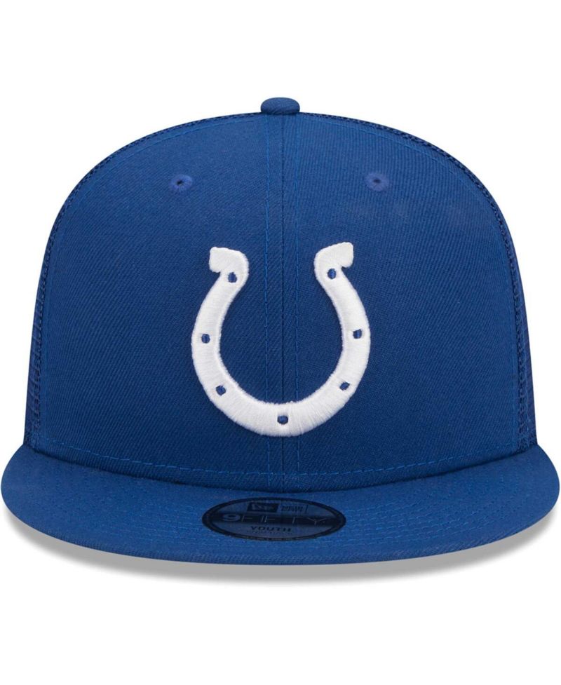 Youth Boys and Girls Royal Indianapolis Colts Main Trucker 9FIFTY Snapback Hat