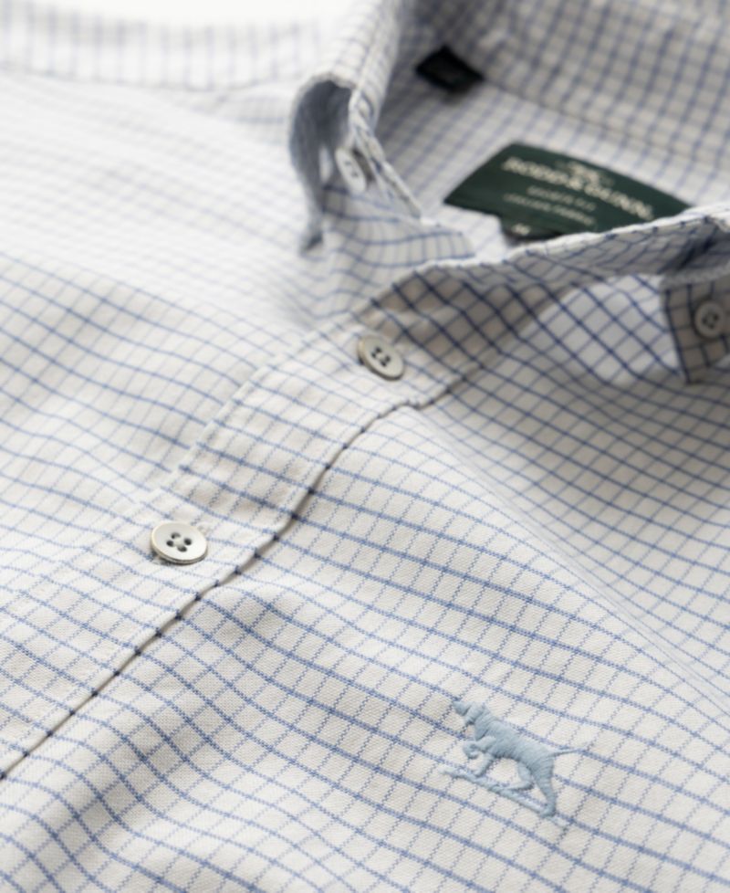 Men's Oxford Riverhead Check Sports Fit Cotton Shirt