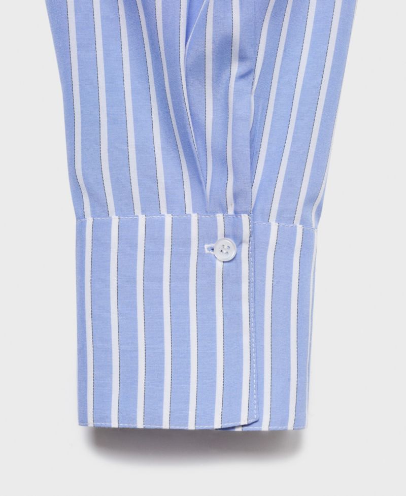 Women's Handkerchief Detail Striped Blouse