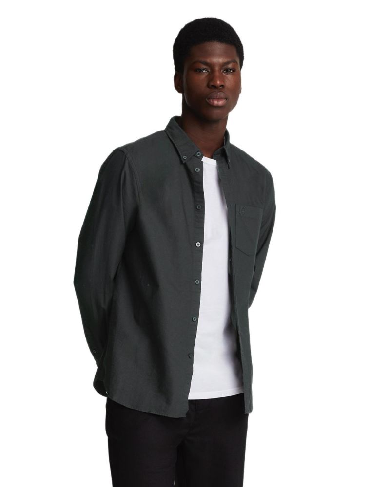 Men's Tonal Eagle Plain Oxford Shirt