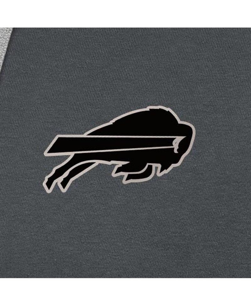 Men's Charcoal Buffalo Bills Brushed Carbon Victory Pullover Hoodie