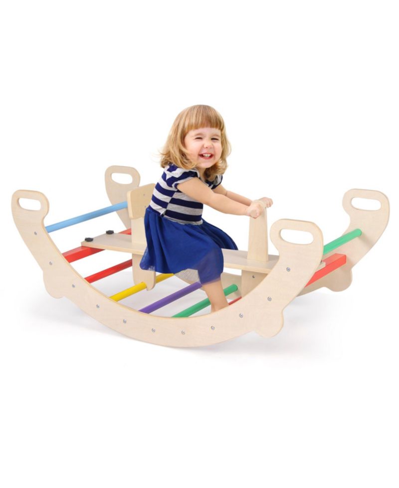 4-in-1 Wooden Climbing Activity Climber