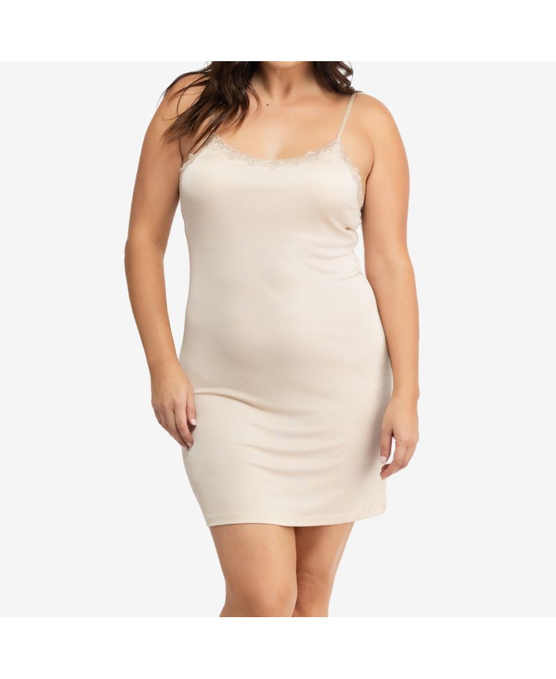 Women's Silk Blend Slip with Lace Trim