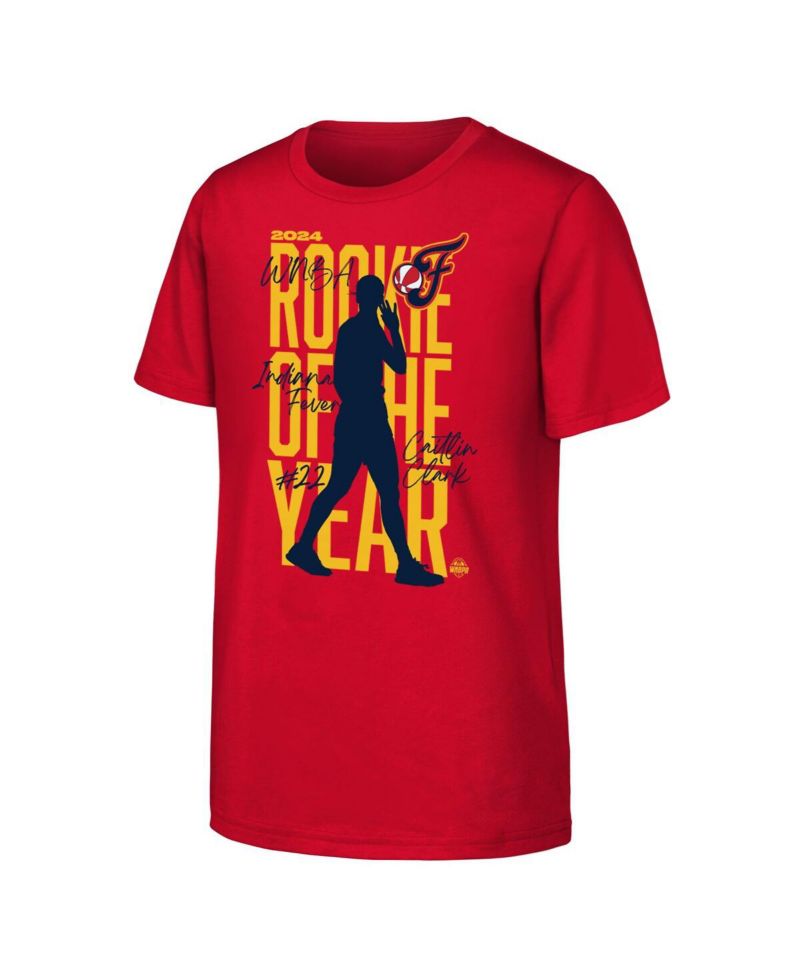 Big Boys and Girls Red Caitlin Clark Indiana Fever 2024 WNBA Rookie of the Year T-Shirt