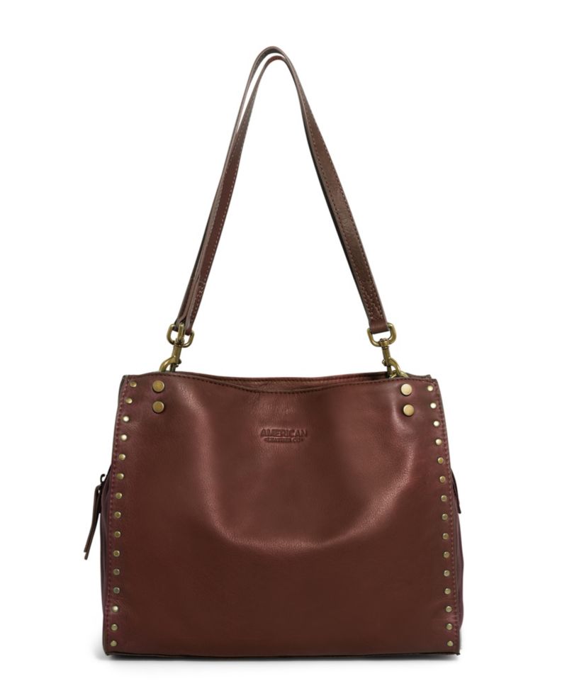 Lenox Studded Triple Entry Satchel