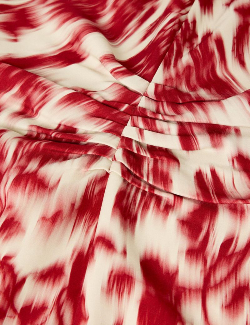 Women's Blurred Floral Crepe Dress