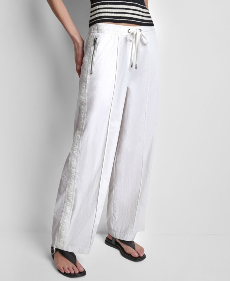 Women's Relaxed-Fit Logo Trim Pants