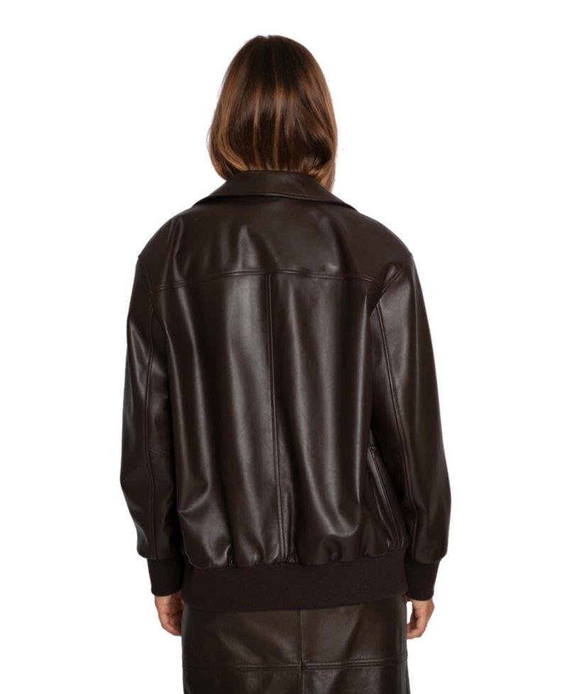 Women's Desert Moon Leather Bomber Jacket