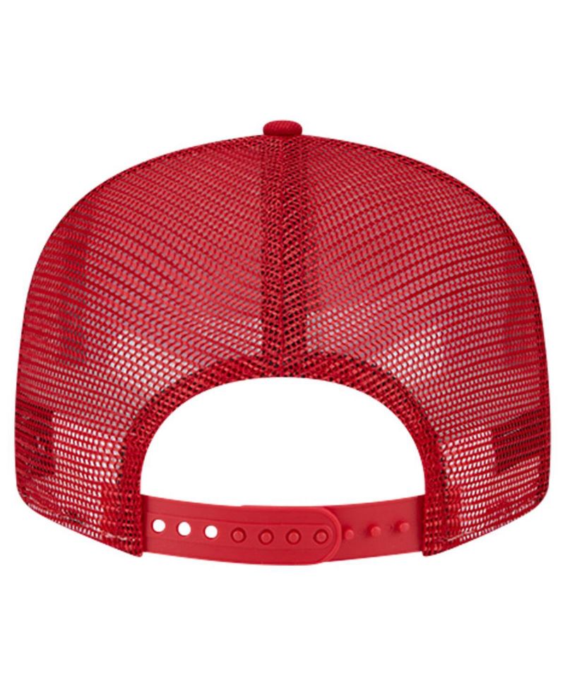 Men's Red Los Angeles Angels Bikini Bottom Trucker 9FIFTY Snapback Hat